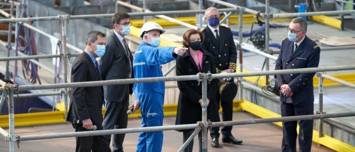 Florence Parly chez NAVAL GROUP le 29 mars 2021