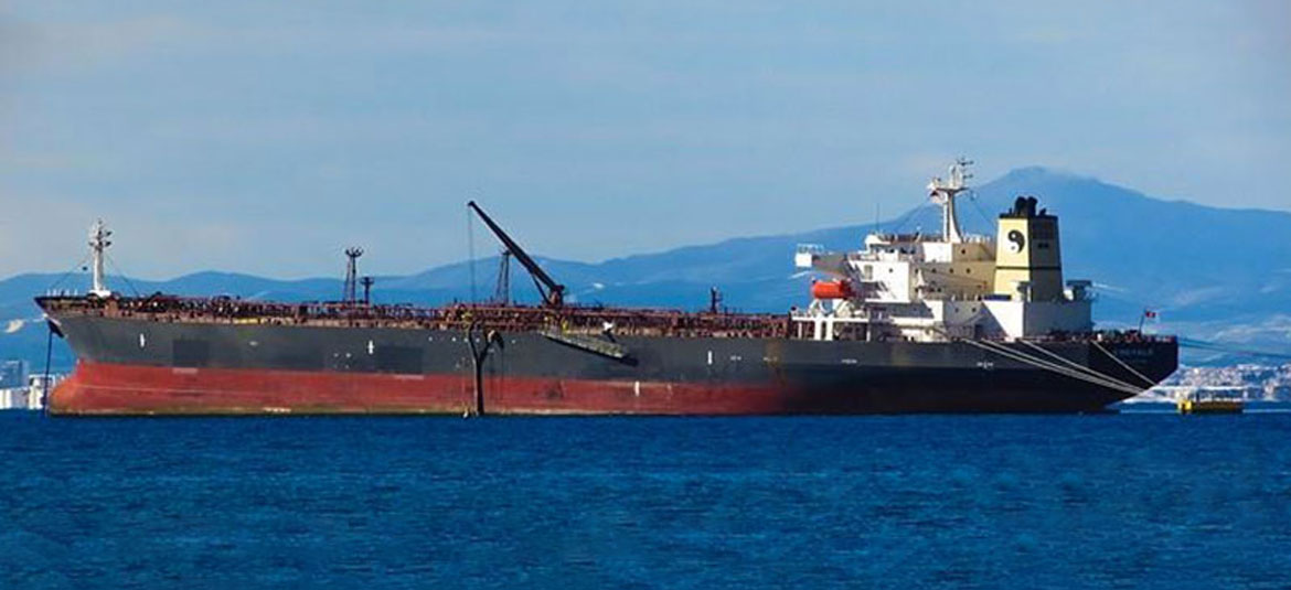 Le pétrolier FSO Safer, en mer Rouge au large du Yémen. © Marine Traffic